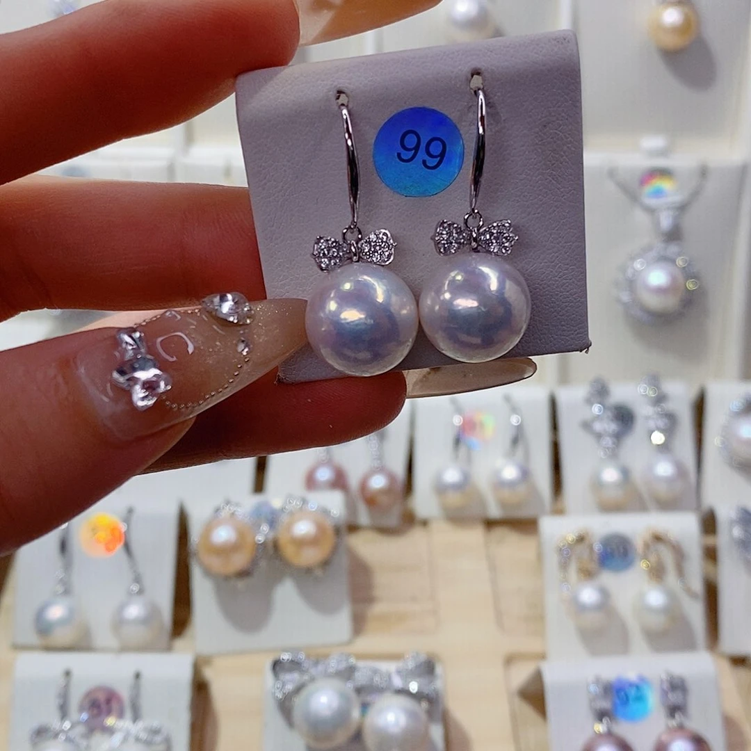 X***N银S925镶嵌淡水珍珠耳饰12➕