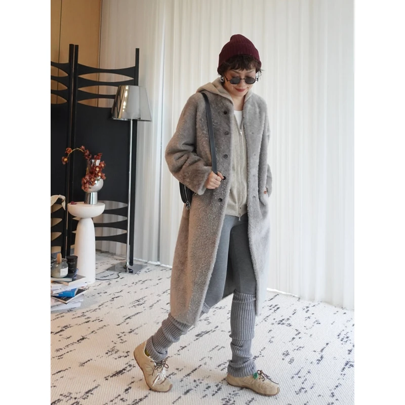 【鼎级手感】LIY冰川灰拉贡长款外套