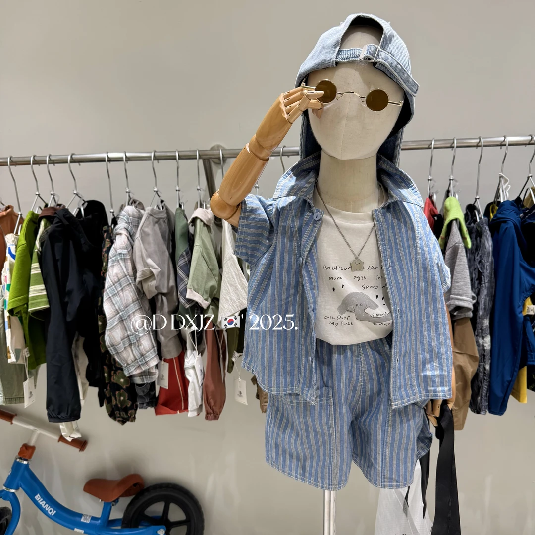 【套装捡漏】夏季儿童韩版时尚男女童棉布套装两件套 25117