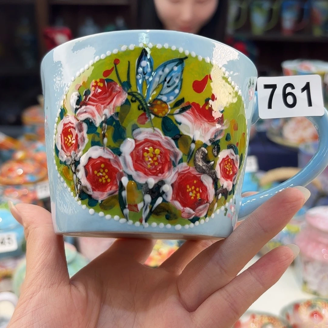 景德镇手绘高温釉下彩陶瓷茶具