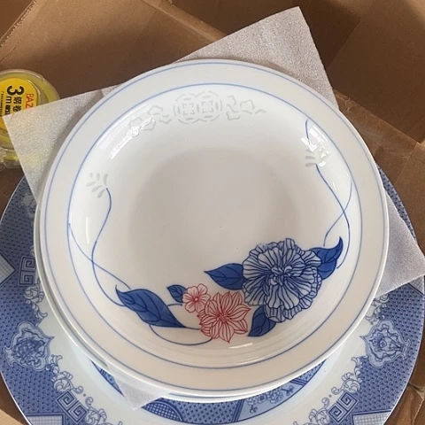 陶瓷8寸手绘深盘一个陶瓷