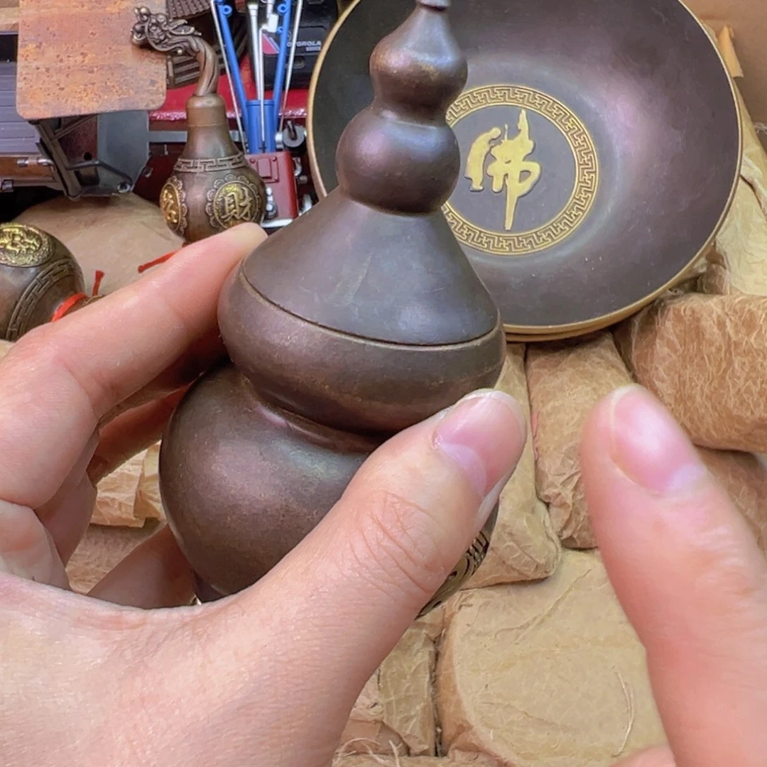 原矿风磨铜避火龙瓶