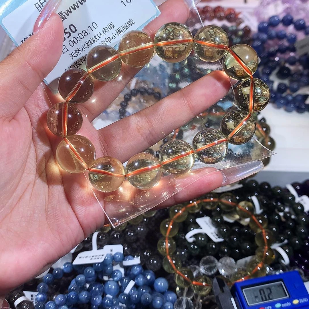 水晶手链未镶嵌暴力黄水晶