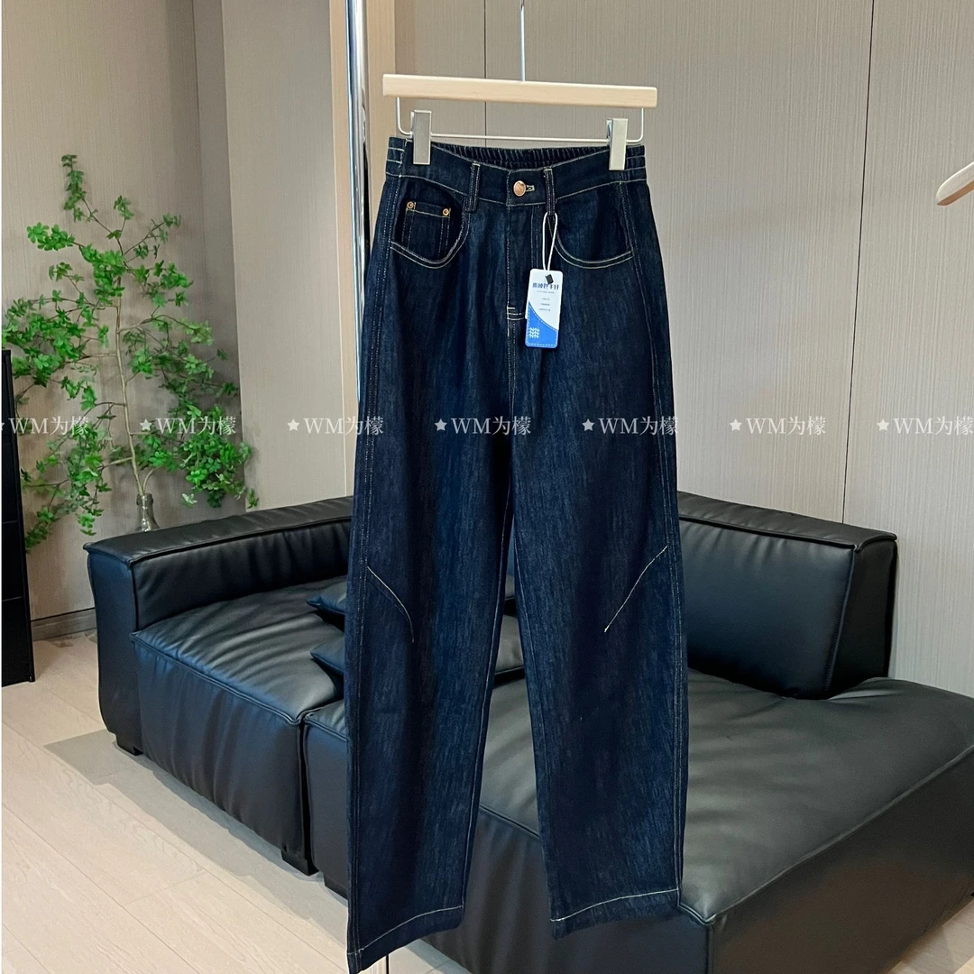 WMeng.【明线弧形裤】2025春 高品后松紧腰显瘦腔调弧形裤