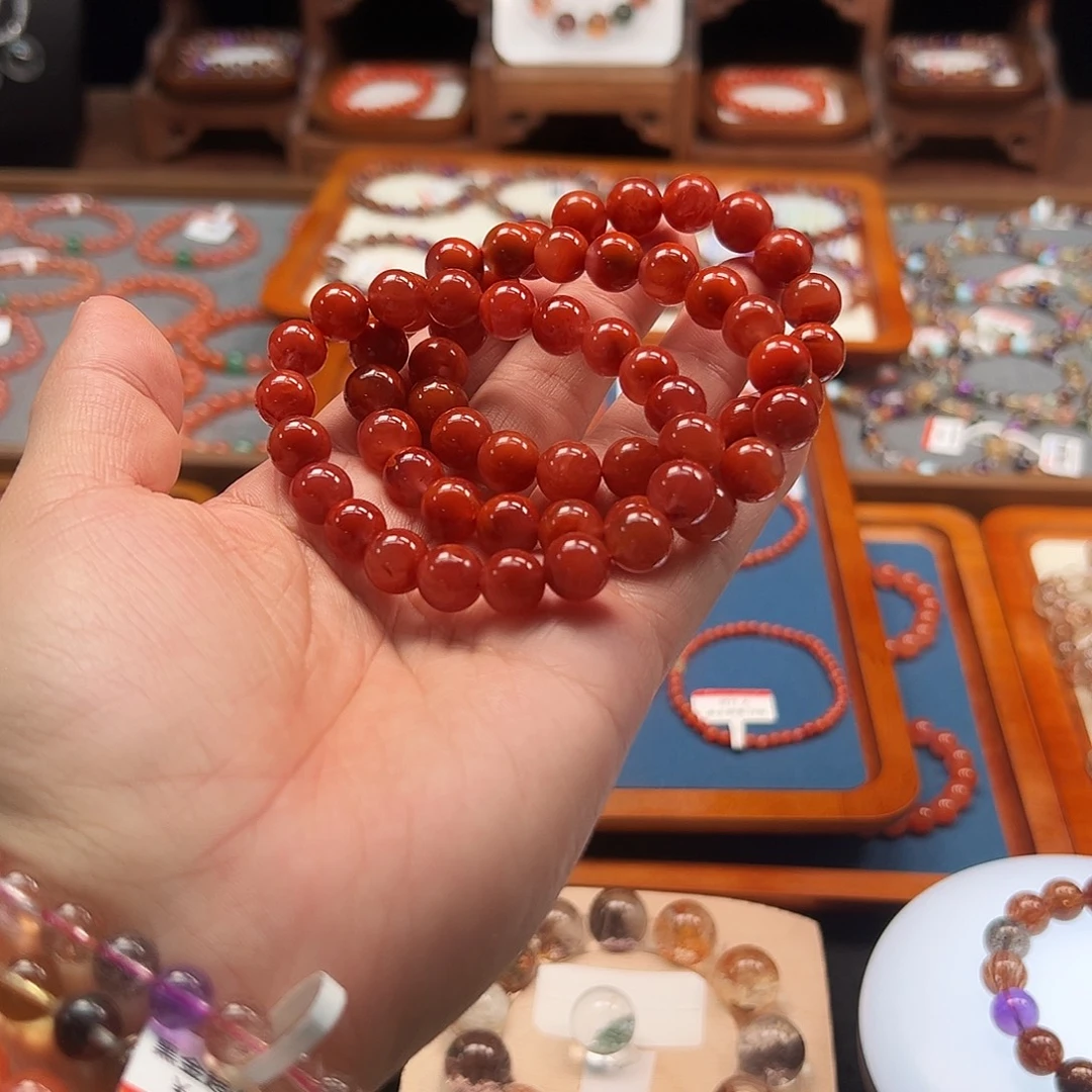 小***子南红玛瑙未镶嵌手链