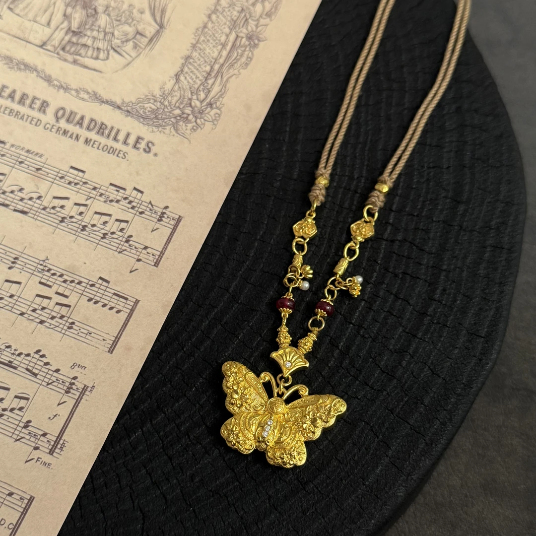 【金娜娜】福蝶迭至 孟庆国老师手工錾刻款(带证书)足金999