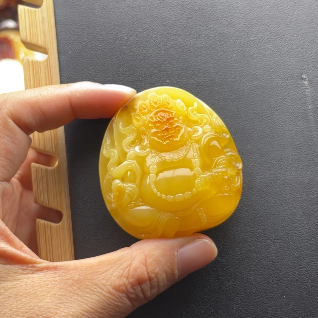 琥珀未镶嵌颈饰天然琥珀蜜蜡
