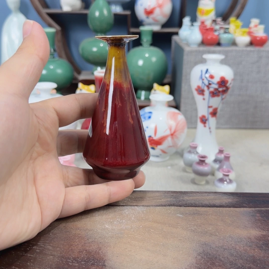 陶瓷手工小花器摆件