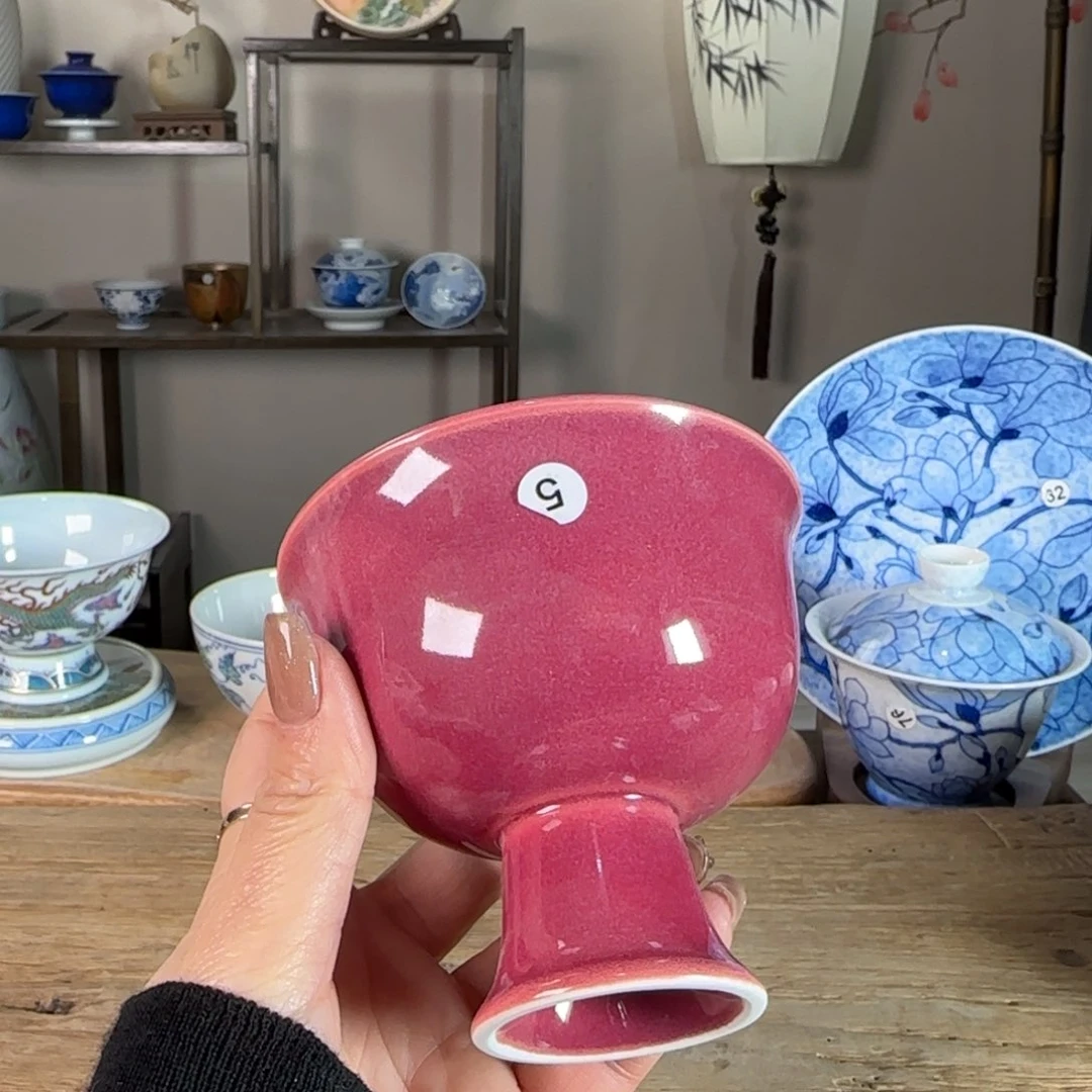 杯景德镇陶瓷柴烧多人