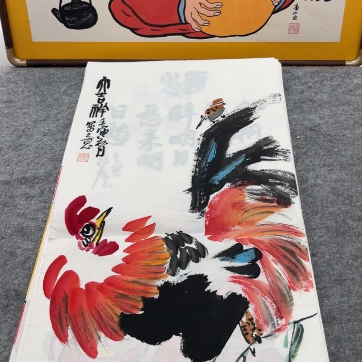 国画手绘禅意画一物一拍