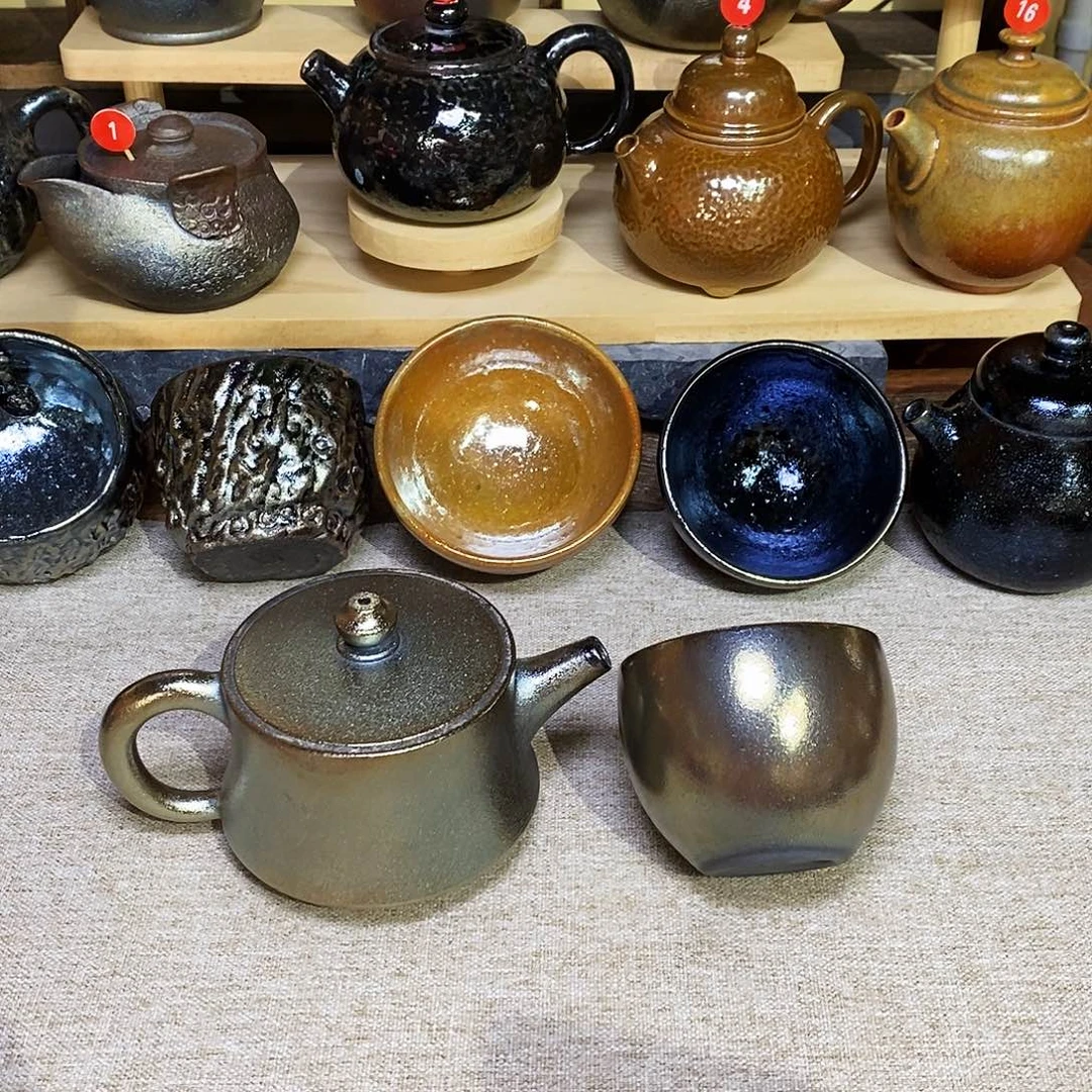 云南建水柴烧壶一壶一杯