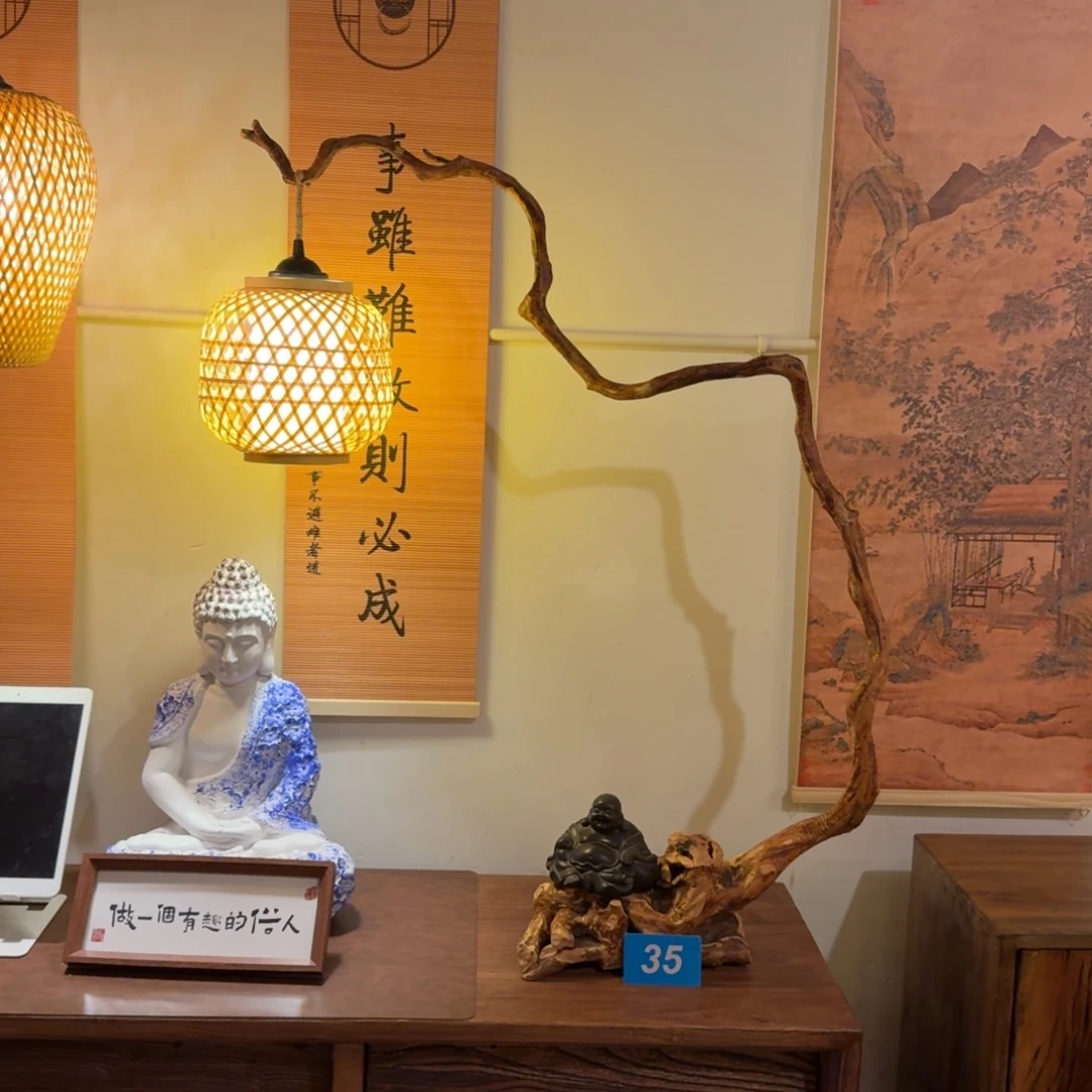 木杜鹃根自然根艺造景台灯孤品