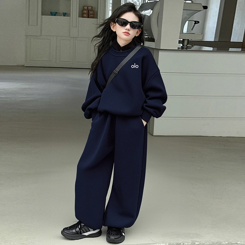 春秋女童卫衣裤套装童装潮款新款中大童洋气韩版秋装休闲两件套潮