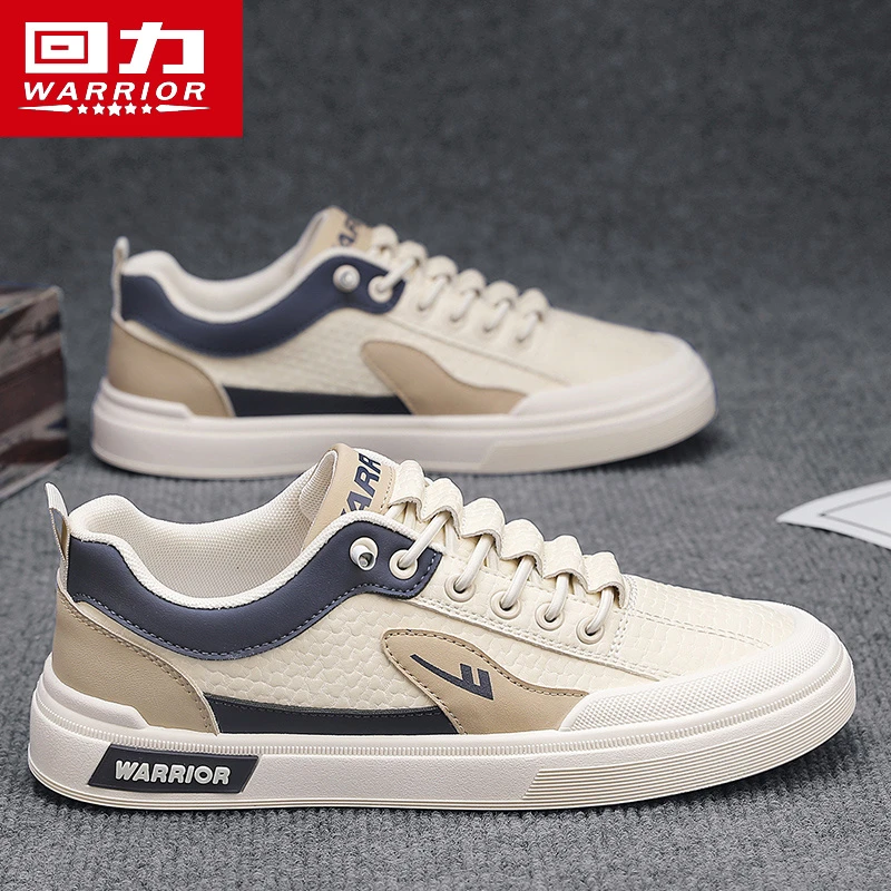回力一脚蹬男鞋春季透气2025新款皮面板鞋男百搭运动休闲小白潮鞋