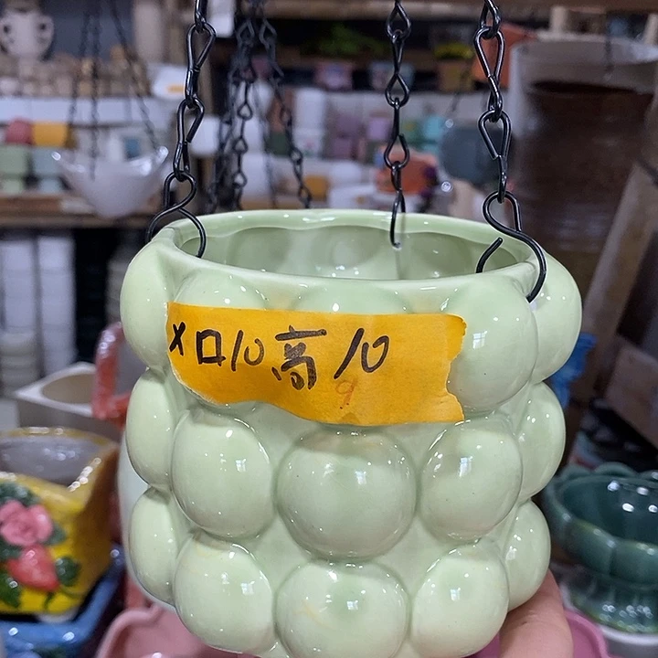 摆件陶陶盆有孔 瑕疵介意勿拍