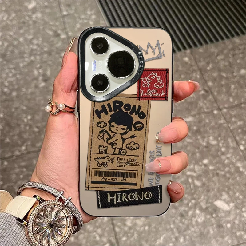 潮玩小野适用于华为pura80手机壳p70新款p60磨砂彩银50防摔40外壳