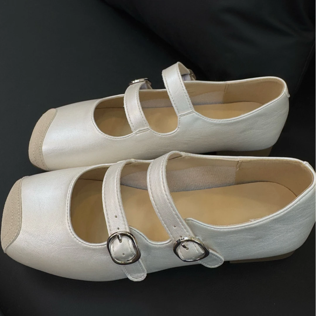 【大霏严选】设计感小众法式单鞋复古方头玛丽珍新款粗跟英伦小皮鞋