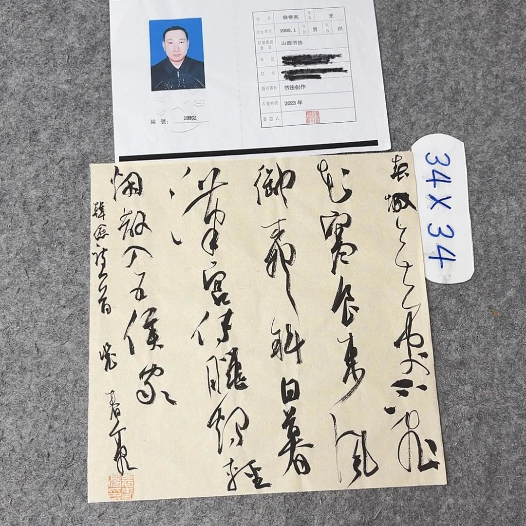 书法中书裴春亮34×34啊