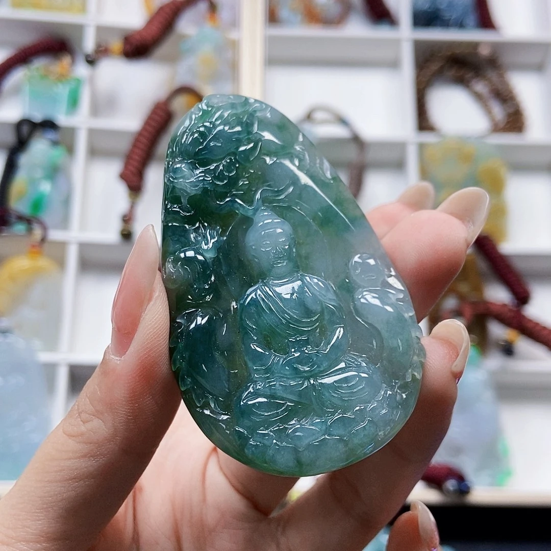人***夫未镶嵌定制翡翠天然翡翠A货