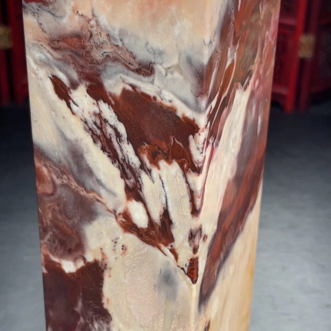 一***茶田黄石昌化石手把件印章摆件