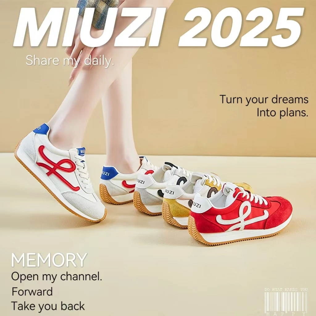 【外贸尾单】日系春季新款阿甘鞋女潮跑步运动休闲百搭平底德训鞋