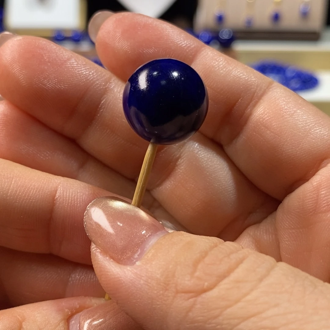 前***路青金石未镶嵌手串16.8m老矿货头