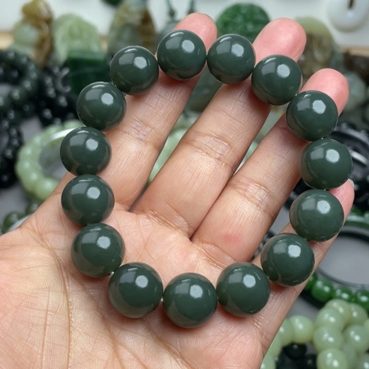 和田玉未镶嵌手串