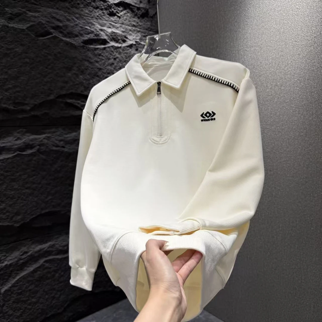 秋季男士简约时尚翻领潮流高端帅气百搭卫衣99555