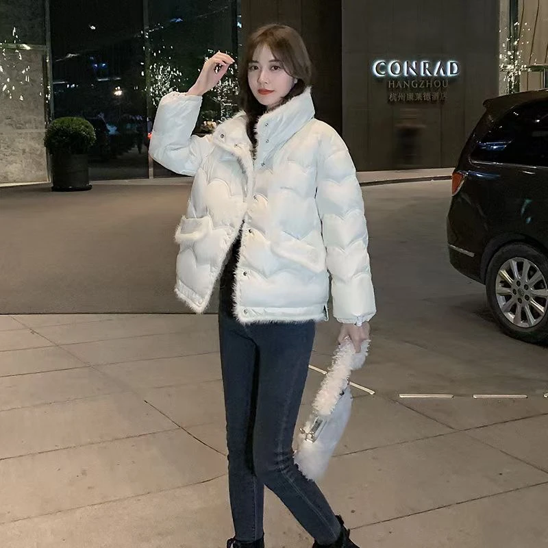 薄款圆领常规款标准女短款厚款水貂外套时尚宽松小个子