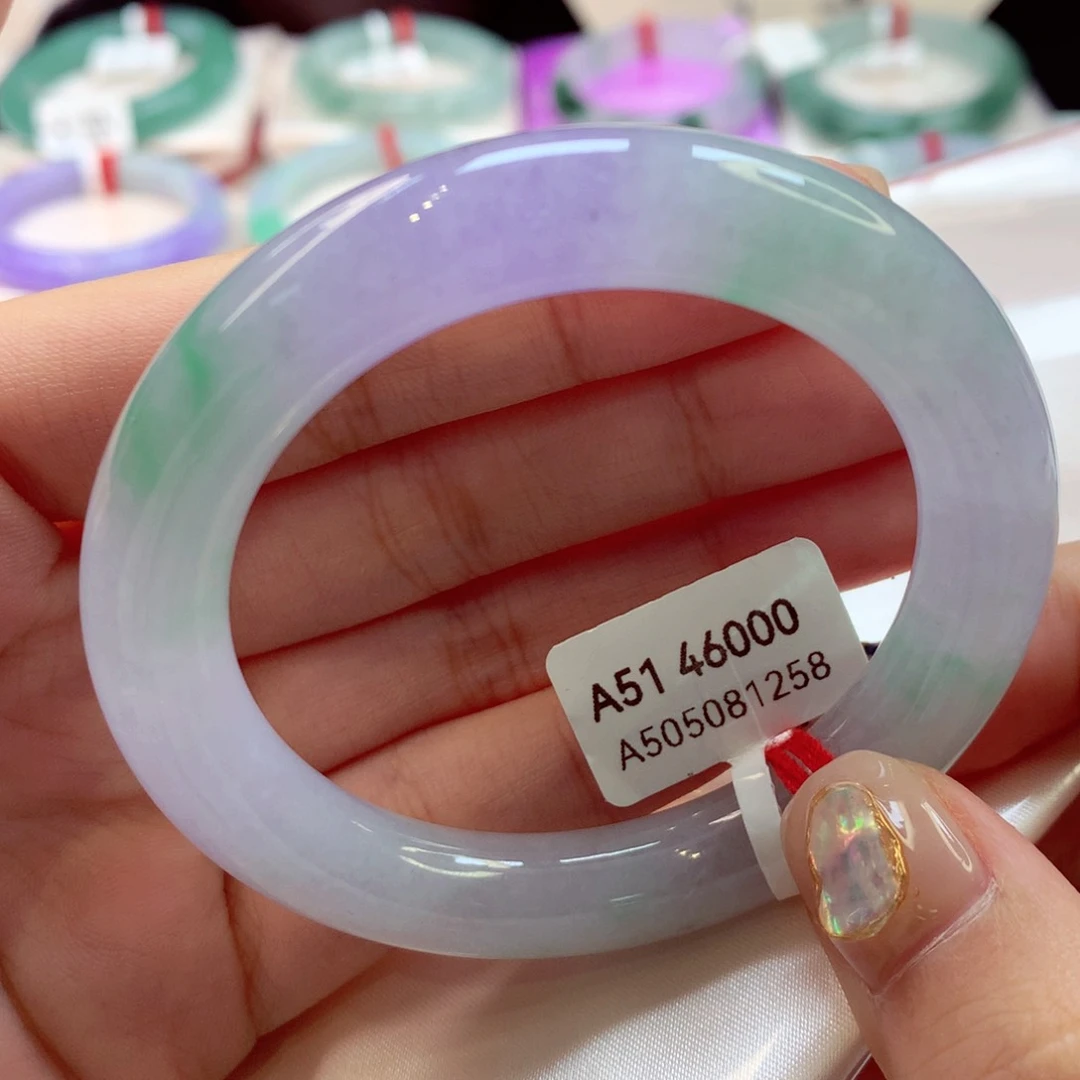 翡翠手镯未镶嵌97号圆条77