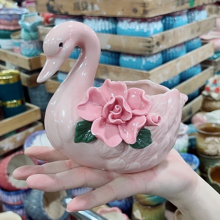 有孔.凑单10元陶瓷花盆发货！