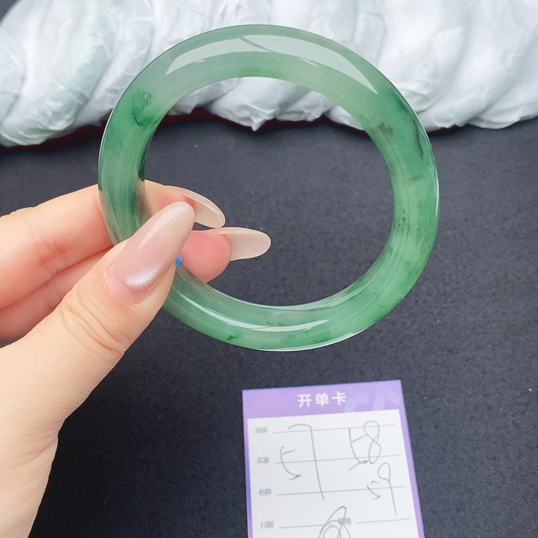 竹牌天然A货非洲翠手镯8