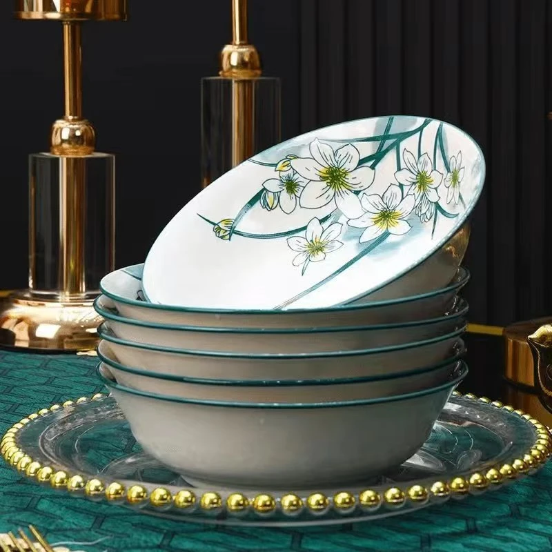 水仙花7英寸面碗6个装 包邮到家