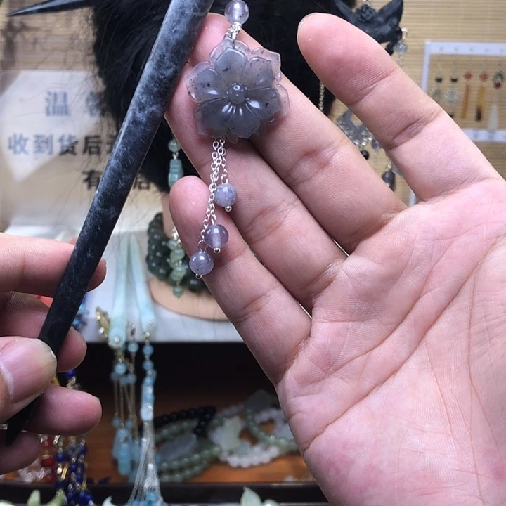 未镶嵌蛇纹石玉发簪