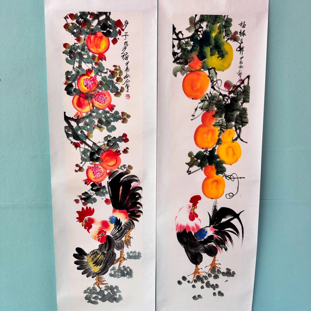 胡宏源公鸡精品绘画作品