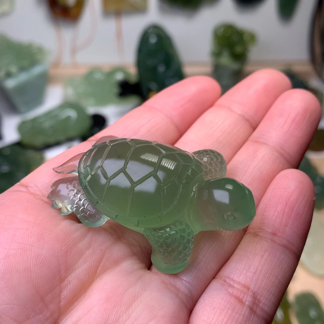 岫玉未镶嵌挂件乌龟