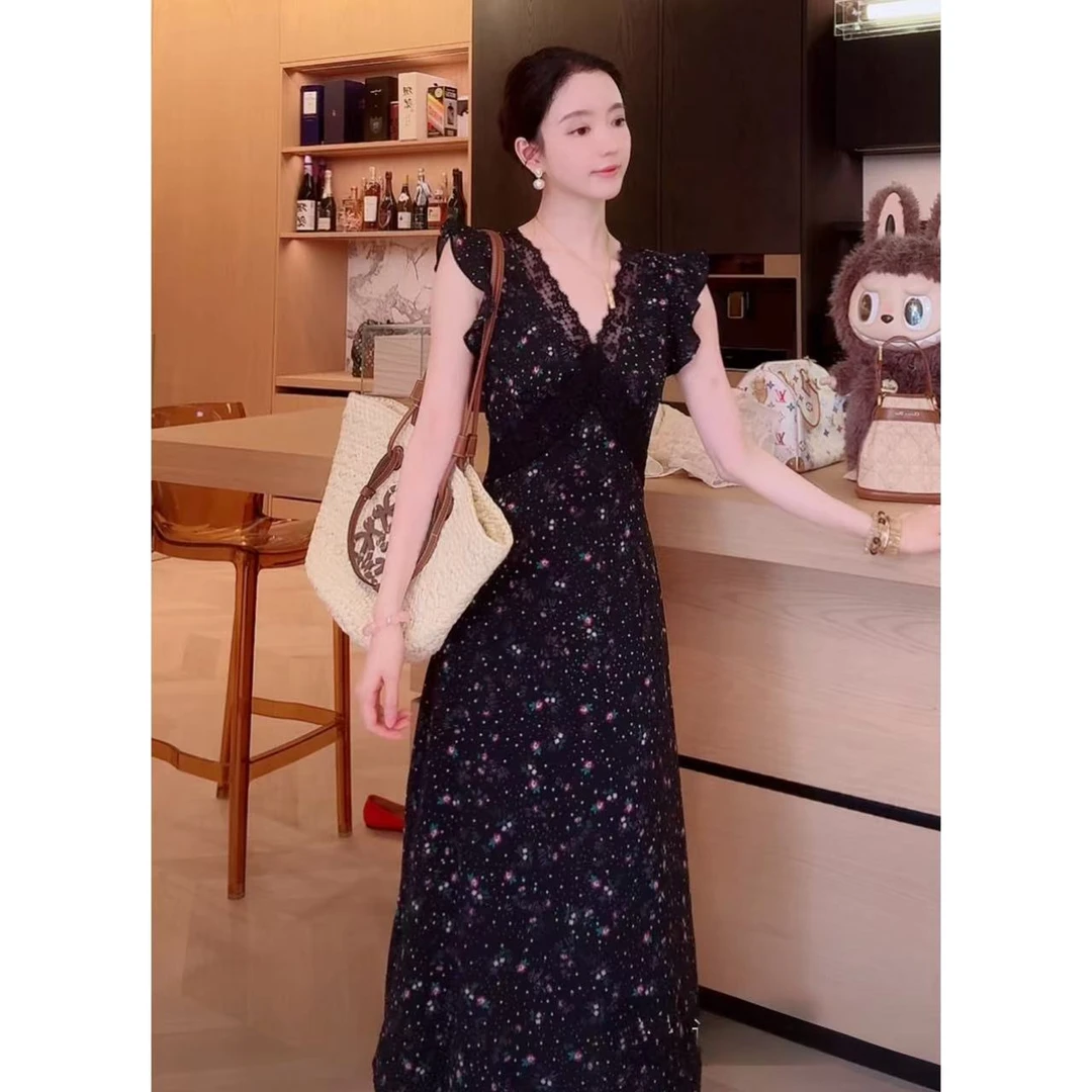 Zwinnie/詹维尼【星空】超重工显白显瘦轻奢气质连衣裙 GJE202517