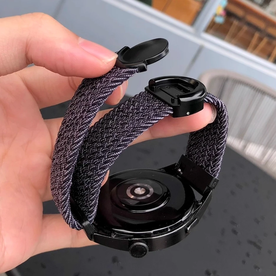 卡容圆形磁吸扣适用华为watch5表带GT3pro弹力编织GT5/4透气Buds2