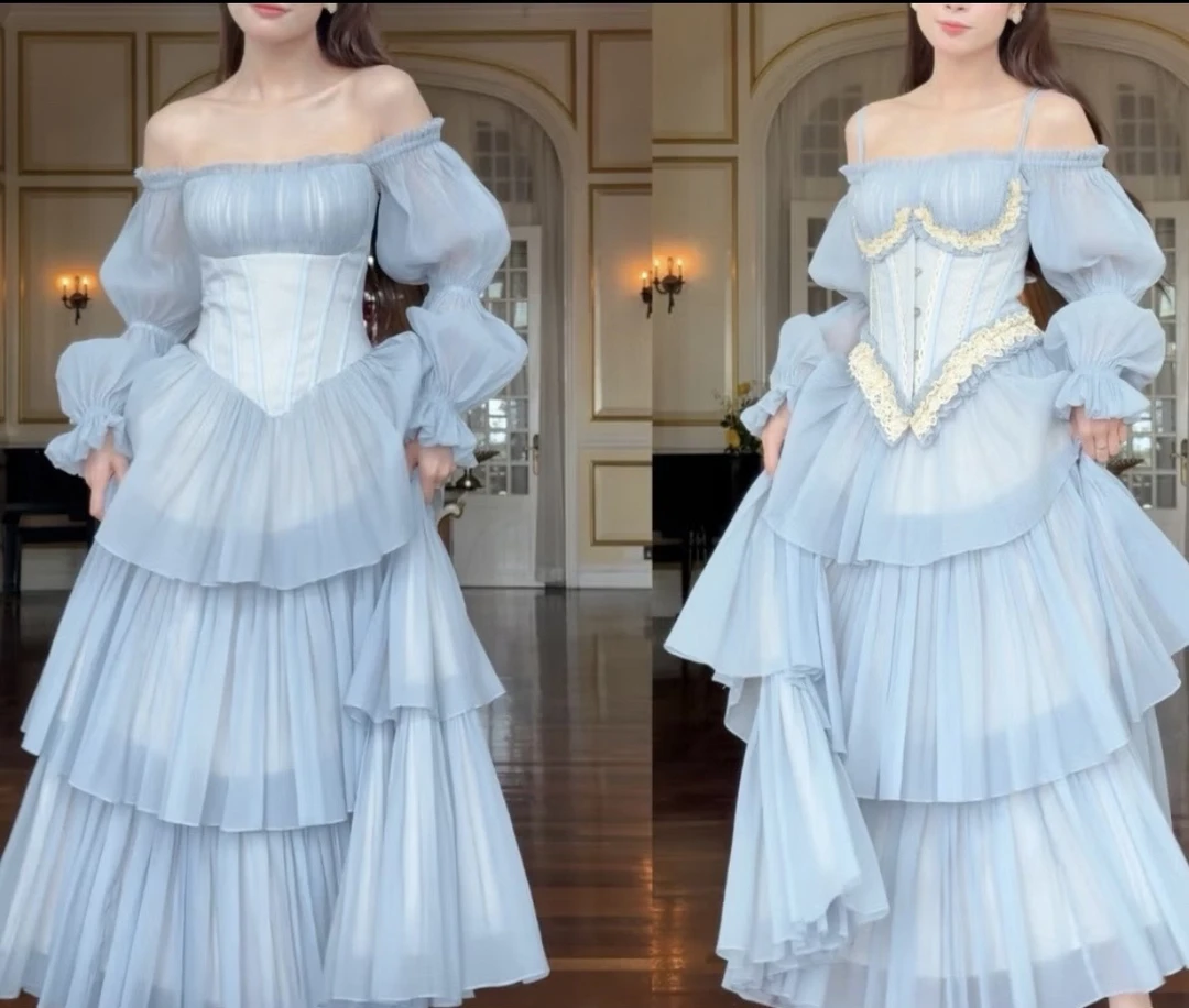 Molly越南小众公主裙so vintage 两件套显瘦