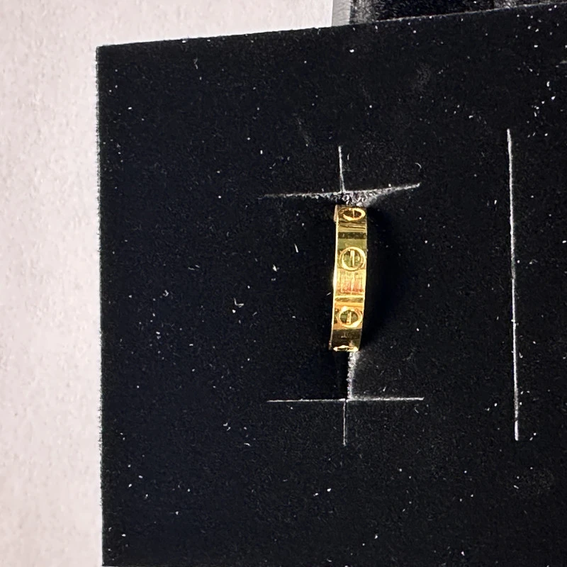 18K 金经典卡家情侣高级感戒指a49