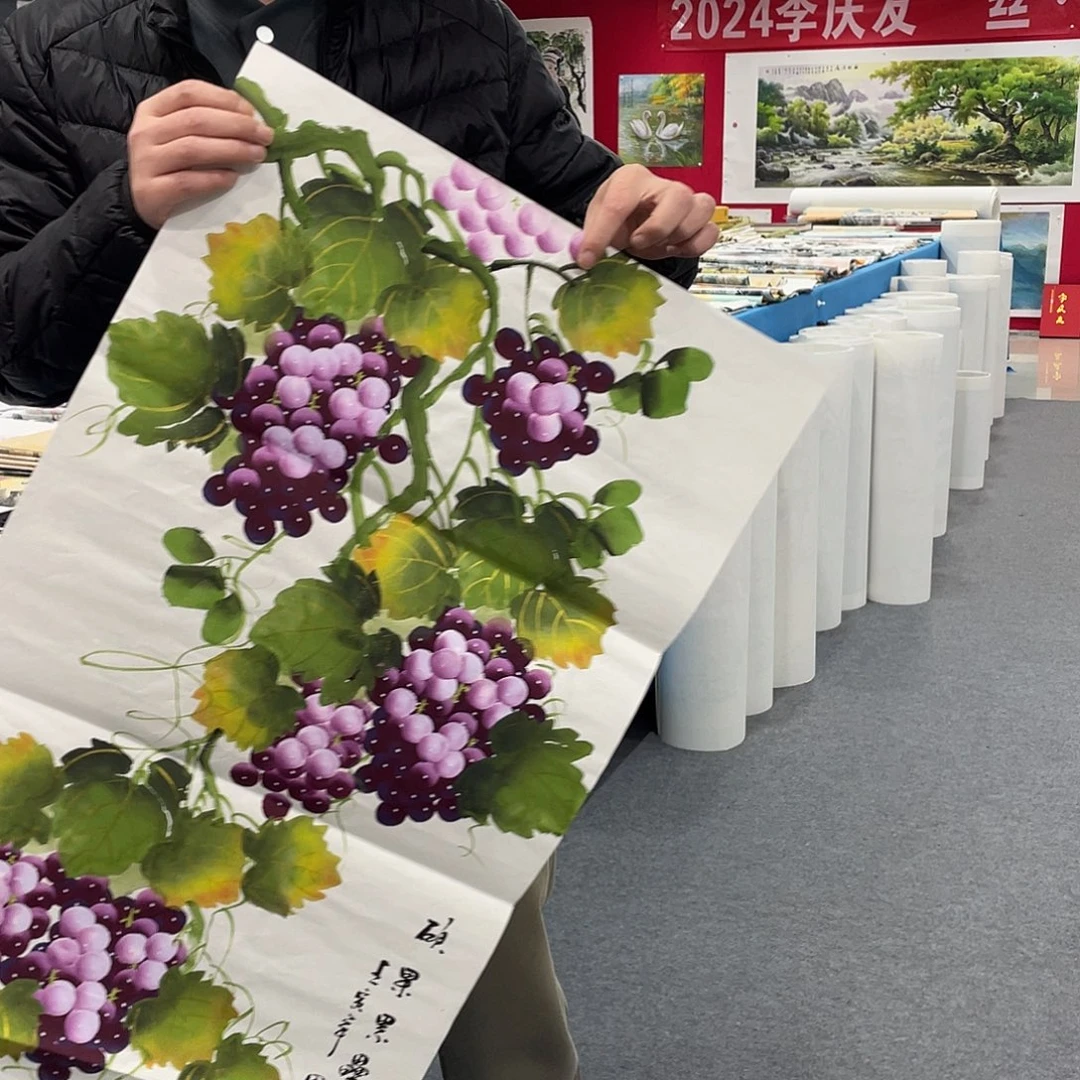 国画今天上午国画作品展示