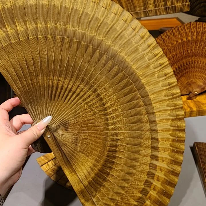 扇子28小叶桢楠金丝楠木苏扇阴沉