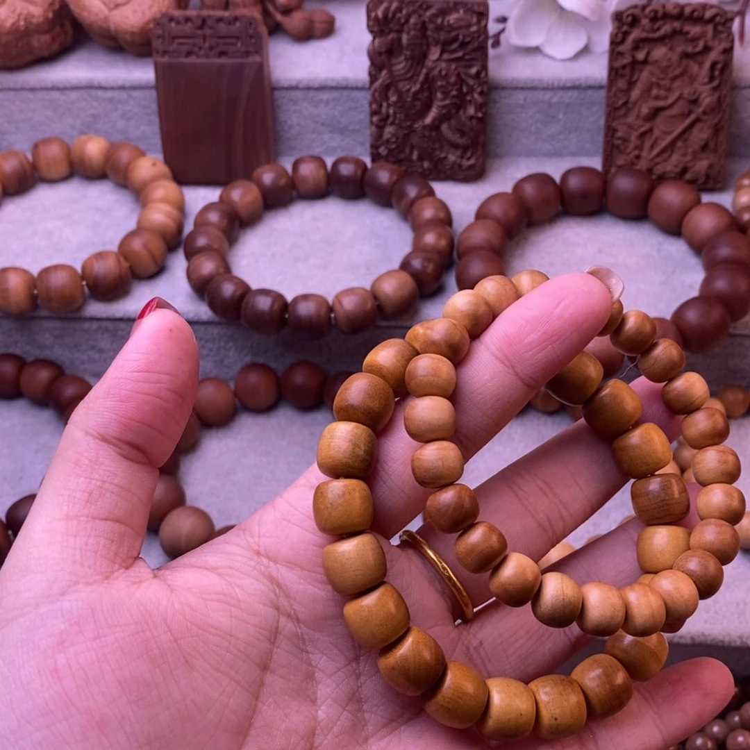 手串/手链檀香木低*颜10.11，焦糖黄肉老料手持福利