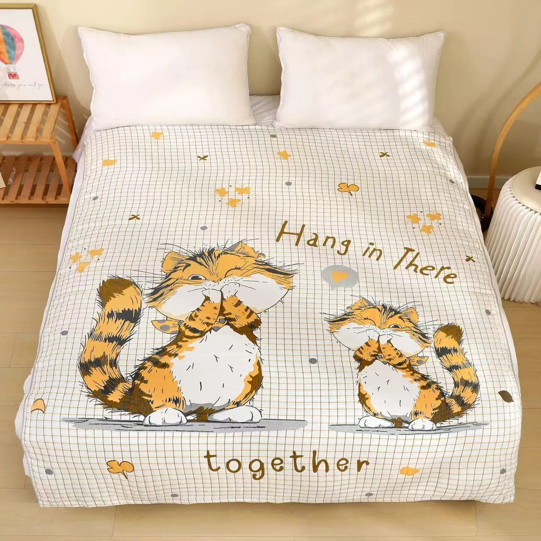 【爱心猫】150/200可机洗四季款云朵泡芙被