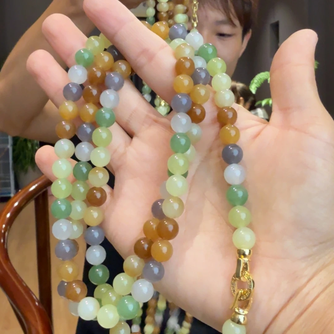 颈饰未镶嵌和田玉多宝项链高货豹哥  多样性拍一发一