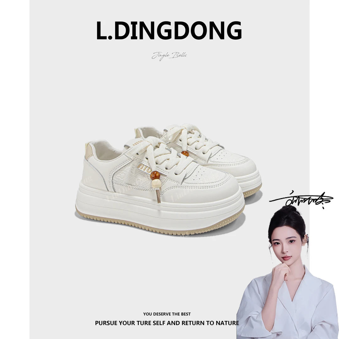 【刘叮咚女鞋】休闲鞋女鞋新款小白鞋百搭四季板鞋透气厚底鞋子软底