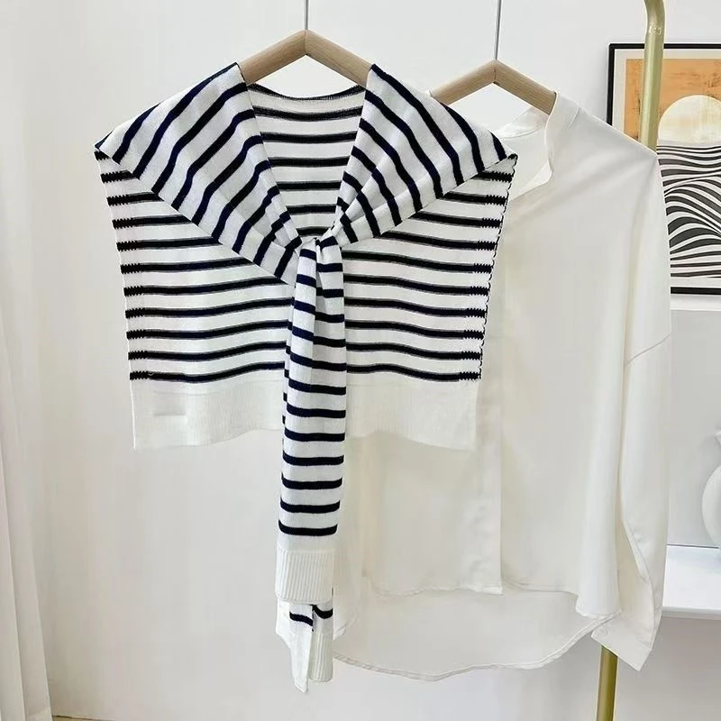 百搭网红薄款春夏护肩小坎肩女时尚办公室空调披肩洋气外搭针织