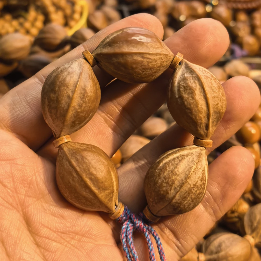 梅林铁核20mm原生态手捻五颗橄榄核手串