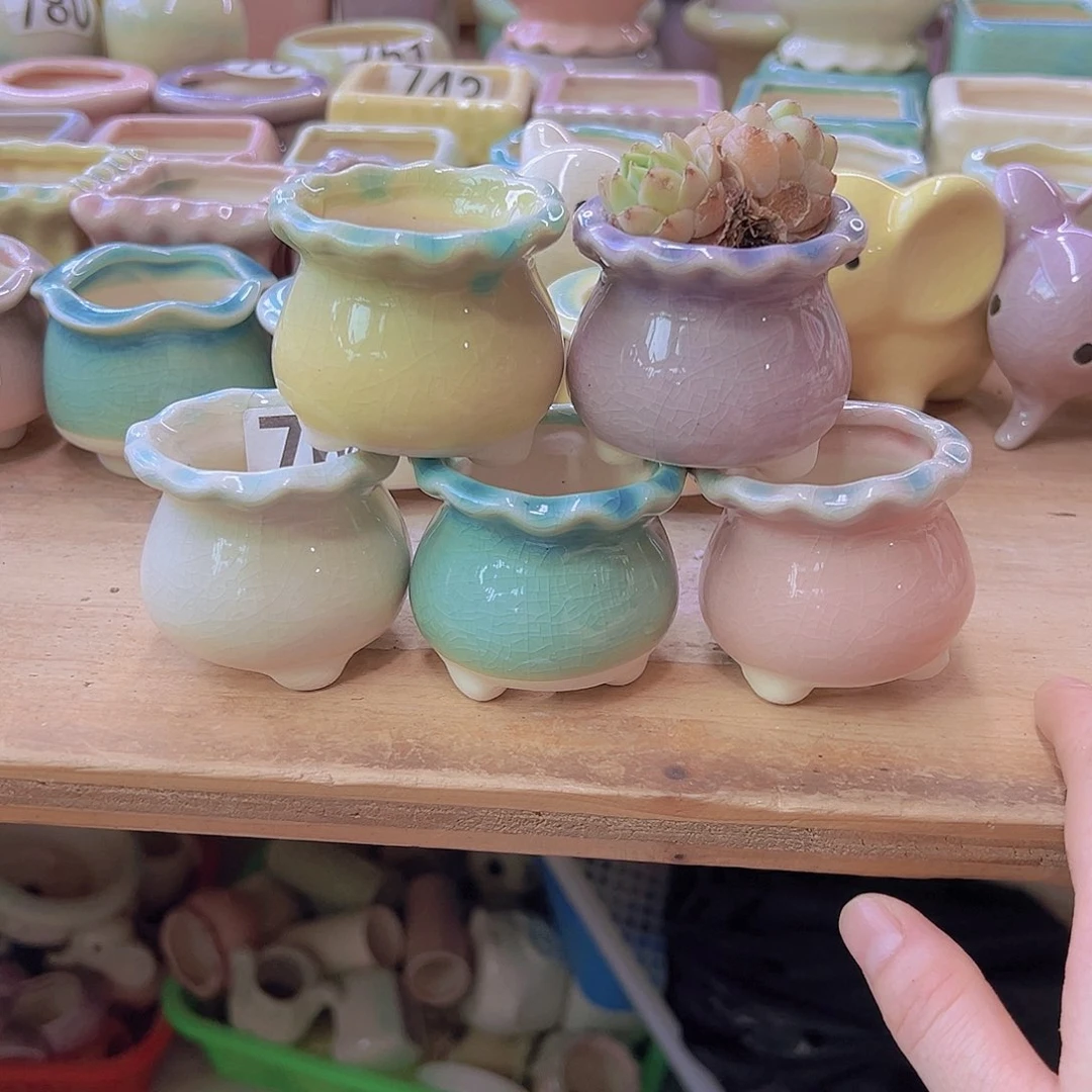 陶瓷花盆当场满12包邮