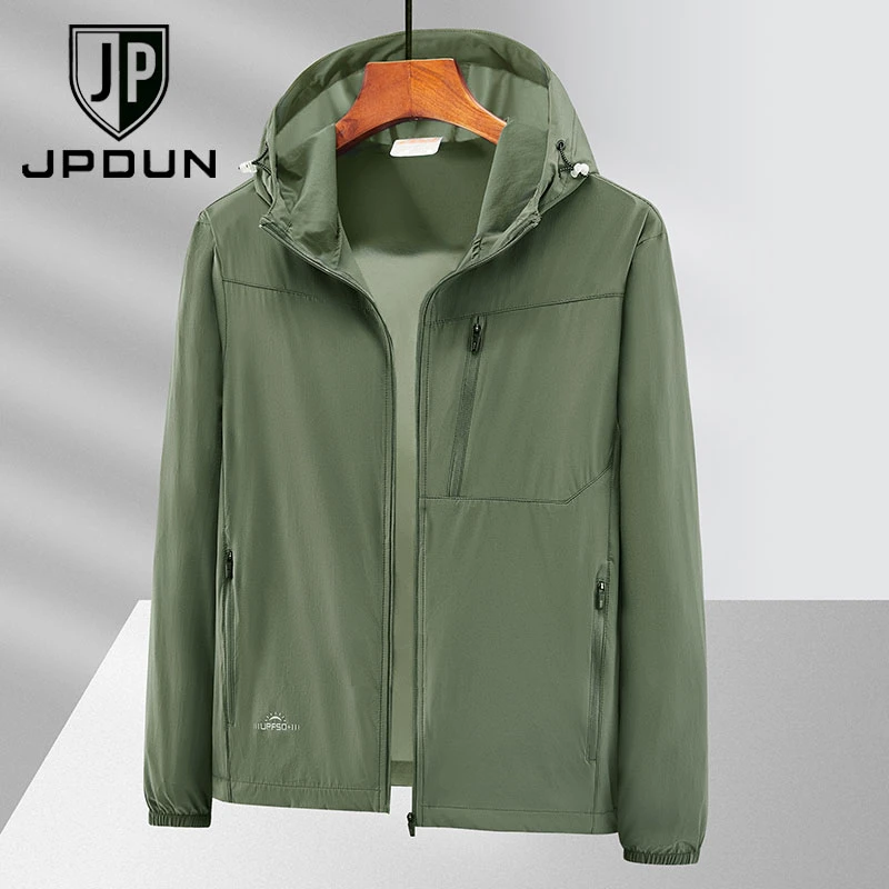 JPDUN/吉普盾冰丝防晒衣男夏季新款宽松透气速干户外轻薄弹力外套
